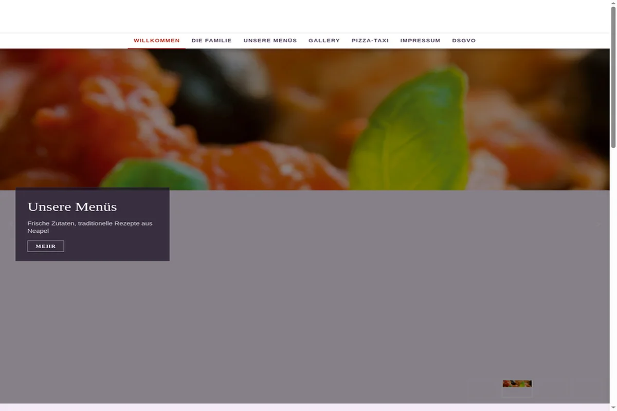 Screenshot Pizzeria Casanova